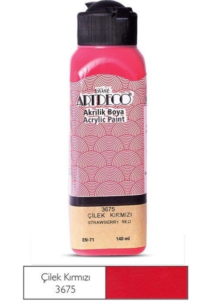 Artdeco Akrilik Boya 140ML 3675 Çilek Kırmızı