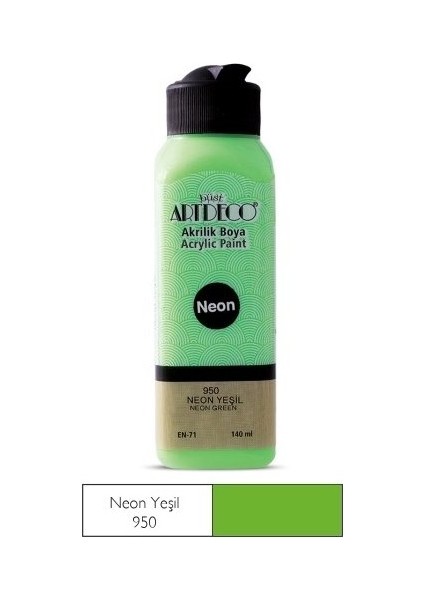 Artdeco Neon Akrilik Boya 140ML N.yeşil 950