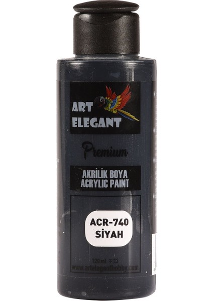 Art Elegant Akrilik Boya 120ML ACR-740 Siyah