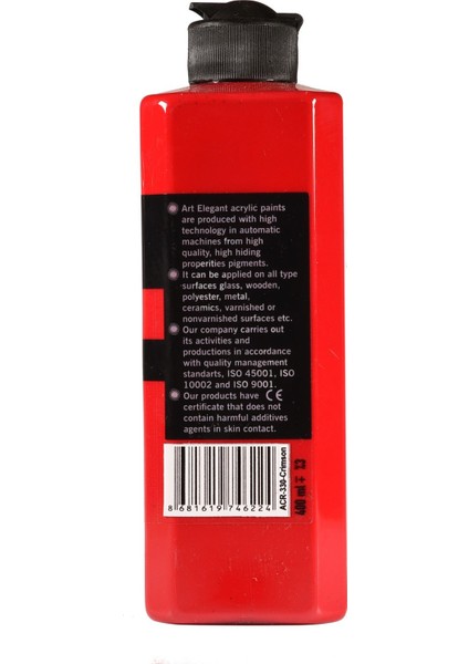 Art Elegant Akrilik Boya 400ML ACR-330 Crimson