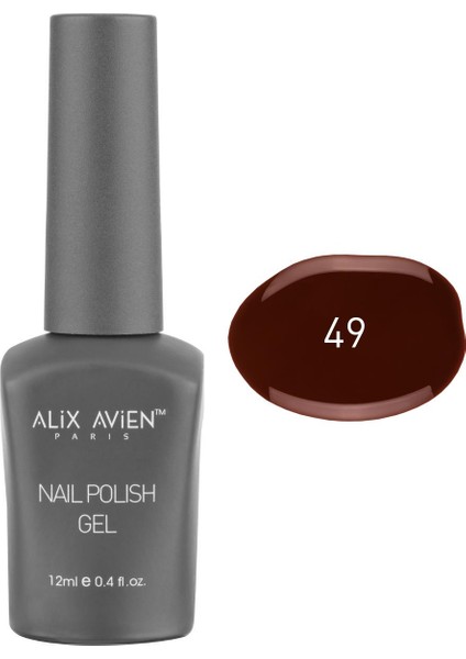 Uv Kalıcı Çikolata Kahverengi Jel Oje 49 - Gel Polish - 12 ml