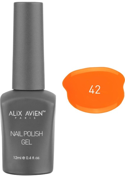 Uv Kalıcı Turuncu Jel Oje 42 - Gel Polish- 12 ml