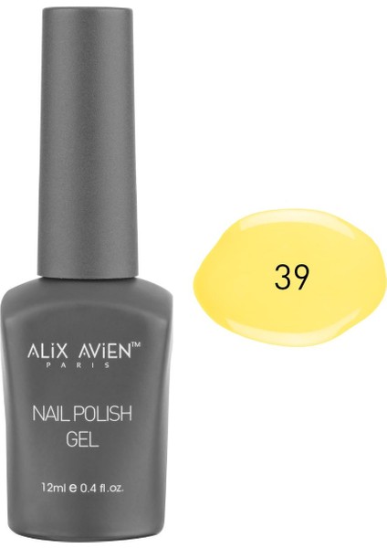 Uv Kalıcı Açık Sarı Jel Oje 39 - Gel Polish - 12 ml