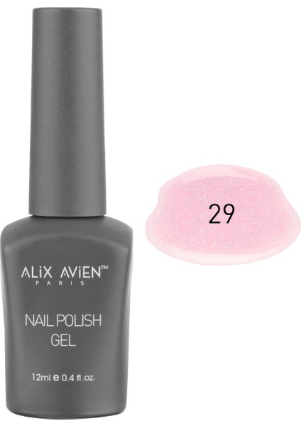 Uv Kalıcı Işıltılı Pembe Jel Oje 29 - Gel Polish - 12 ml