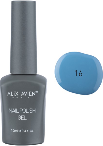 UV Kalıcı Bebak Mavi Jel Oje 16 - Gel Polish - 12 ml