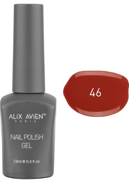Uv Kalıcı Kiremit Kırmızı Jel Oje 46 - Gel Polish - 12 ml