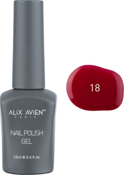 Uv Kalıcı Kan Kırmızı Jel Oje 18 - Gel Polish - 12 Ml