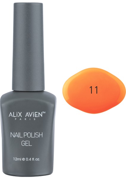 UV Kalıcı Neon Turuncu Jel Oje 11 - Gel Polish - 12 ml