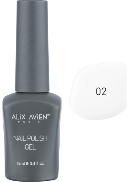 UV Kalıcı Beyaz Jel Oje 02 - Gel Polish- 12 ml