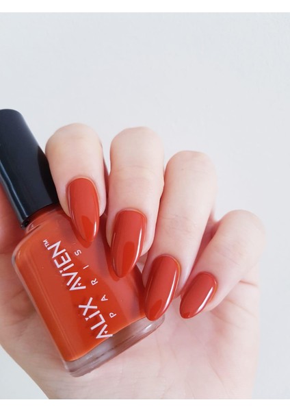 Alix Avien Turuncu Oje 45 - Yüksek Pigmentli Uzun Süreli Kalıcılık Hızlı Kuruma - Nail Lacquer 45