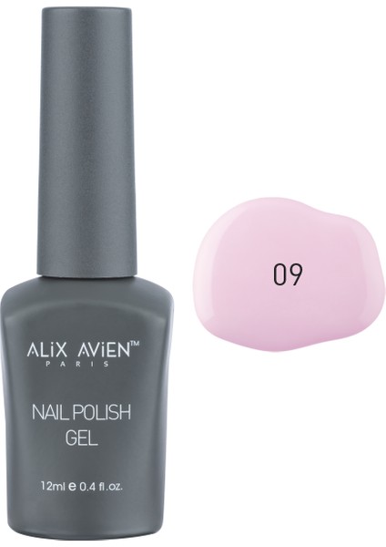 UV Kalıcı Açık Pembe Jel Oje 09 - Gel Polish - 12 ml