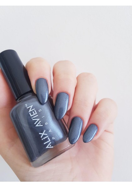 Alix Avien Sedefli Gri Oje 35 - Yüksek Pigmentli Uzun Süreli Kalıcılık Hızlı Kuruma - Nail Lacquer 35