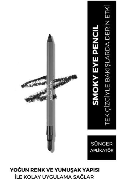 Siyah Smoky Göz Kalemi - Buğulu Göz Makyajı ve Dumanlı Etki - Smoky Eye Pencil Black