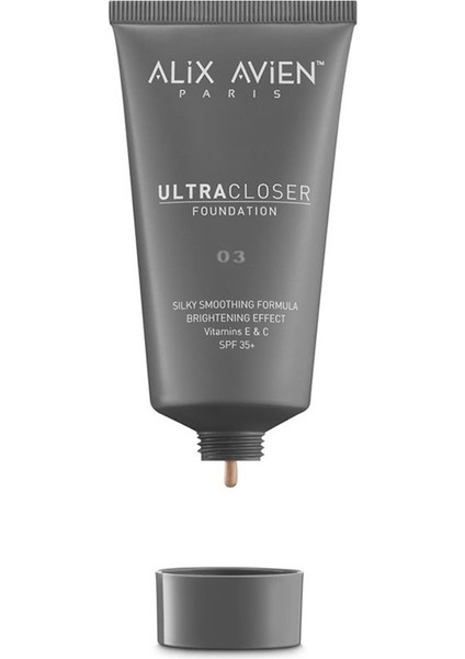 Ultra Kapatıcı Nemlendirici SPF35+ Faktör ve E & C Vitaminli Fondöten - Ultracloser Foundation 03