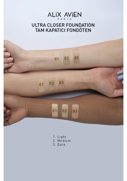 Ultra Kapatıcı Nemlendirici SPF35+ Faktör ve E & C Vitaminli Fondöten - Ultracloser Foundation 03