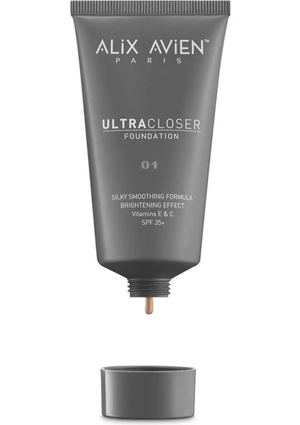 Ultra Kapatıcı Nemlendirici SPF35+ Faktör ve E & C Vitaminli Fondöten - Ultracloser Foundation 01