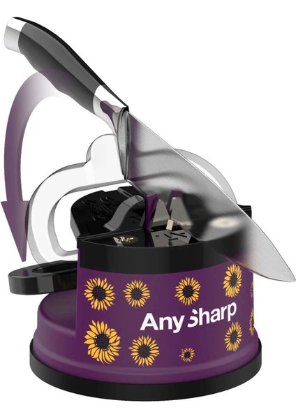 Anysharp Dünyanın En Iyi Bıçak Bileme Aleti, Mor Çiçekli Bıçak Bileyici fiyatları