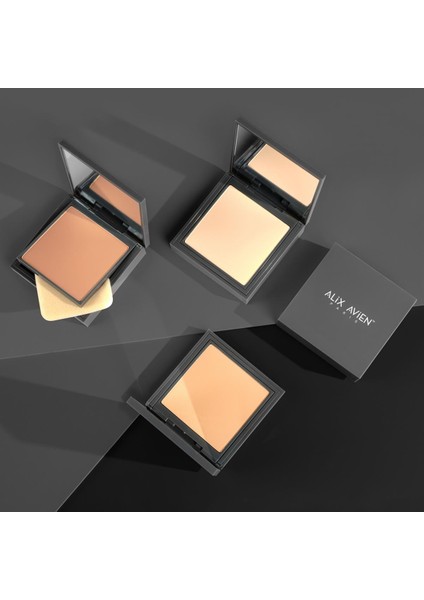 Kompakt Pudra - 12 Saate Kadar Kalıcılık - Sıcak Cilt Alt Tonu - Compact Powder 09 Golden Sand