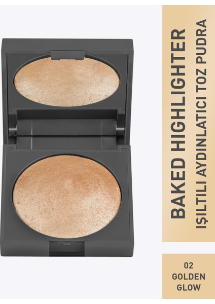 Işıltılı Aydınlatıcı - Baked Highlighter 02 Golden Glow - 11 g