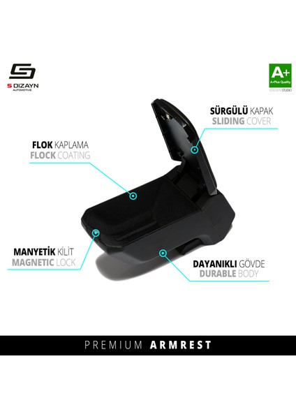 Ford Fiesta Kol Dayama Kolçak ABS Vidalı Siyah 2009-2017 A+Kalite fırsatları