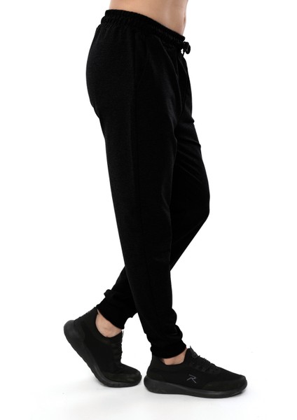 Erkek Ribanalı Sweat Pantolon Sentus Siyah