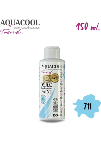 Aquacool Multi Akrilik Boya 150ML 711 Bebe Mavisi