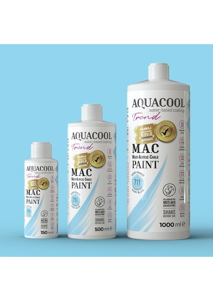 Aquacool Multi Akrilik Boya 150ML 711 Bebe Mavisi
