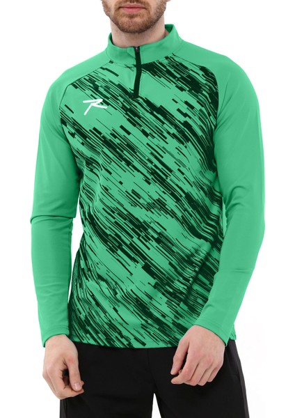 Erkek Yarım Fermuarlı Sweatshirt Dıgnus Yeşil