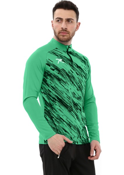 Erkek Yarım Fermuarlı Sweatshirt Dıgnus Yeşil