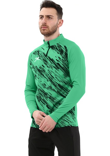 Erkek Yarım Fermuarlı Sweatshirt Dıgnus Yeşil