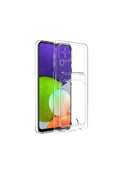 Samsung Galaxy M12 ile Uyumlu Kartlıklı Kartvizitli Şeffaf Telefon Kılıfı indirimleri
