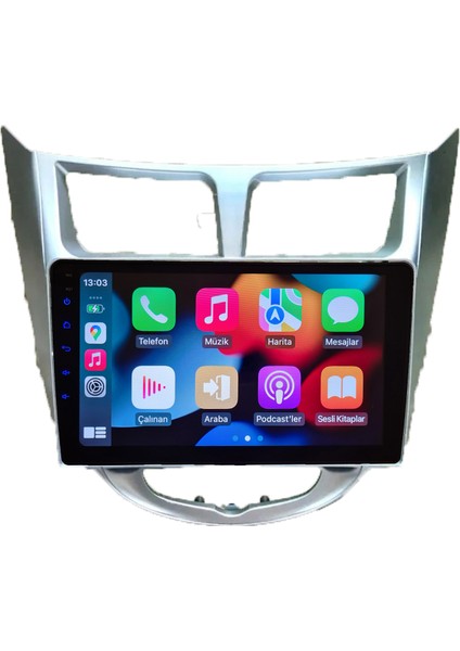 Hyundai Accent Blue Android Kablosuz Carplay Navigasyon Multimedya 9 Inch Ekran 2 GB Ram 32 GB Rom
