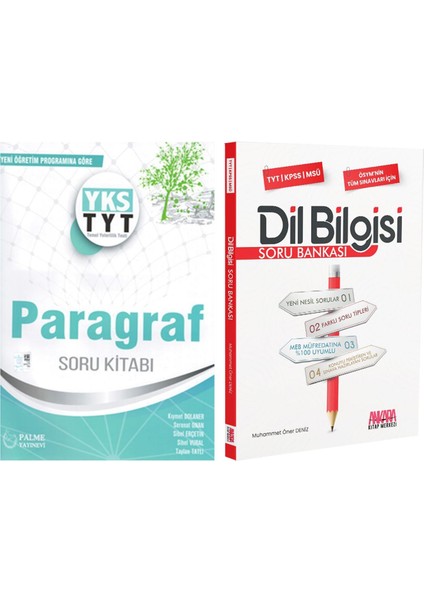 TYT Paragraf ve Akm Dil Bilgisi Soru Bankası Seti 2 Kitap