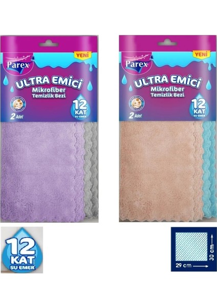 Ultra Emici Mikrofiber Bez 2'Li