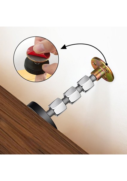 Yatak Baza Başlık Sabitleme Aparatı Ses Önleyici Eşya Sabitleme Aparatı 2 Adet (8-11 Cm)