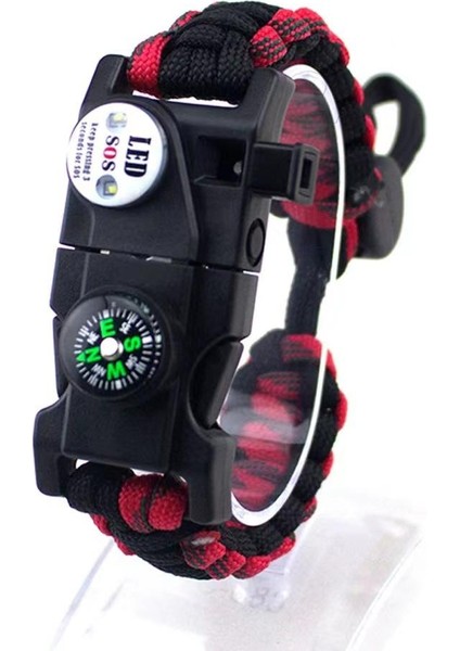 Outdoor Aksesuarları Paracord Kamp Bileklik Hayatta Kalma Bilekliği Bordo