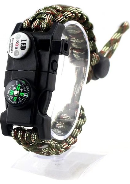 Outdoor Aksesuarları Paracord Kamp Bileklik Hayatta Kalma Bilekliği Kamuflaş