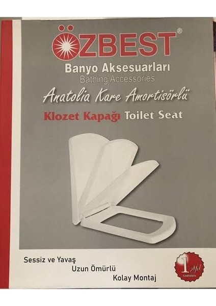 Anatolia Kare Yavaş Kapanan Klozet Kapağı