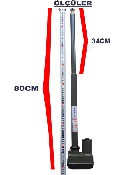 Hareket Kolu Ince Kollu Motor Mini 12" Tzcpremium Jack