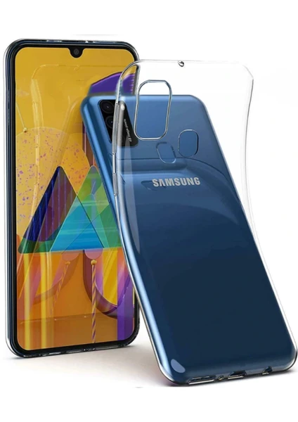 Samsung Galaxy M40 ile Uyumlu Kapak 1mm Süper Silikon Şeffaf Kılıf