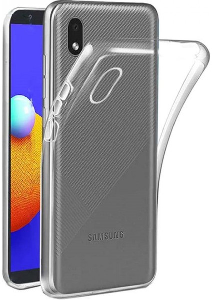 Samsung Galaxy A01 Core ile Uyumlu Kapak 1mm Süper Silikon Şeffaf Kılıf