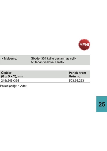 Fonda Pedallı Çöp KUTUSU P.KROM 12LT