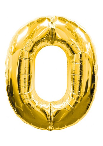 0 Rakamlı Folyo Balon Gold Renk 40 inç (3791)