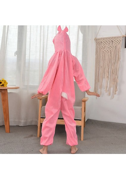 Çocuk Tavşan Kostümü Pembe Renk 2-3 Yaş 80 cm (3791)