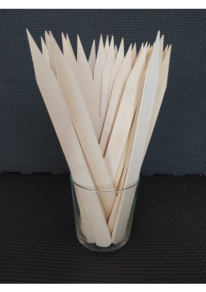 Değerli Hobi Ahşap Bambu  Geniş Çubuklar  24.5 cm  2 cm  40 Adet