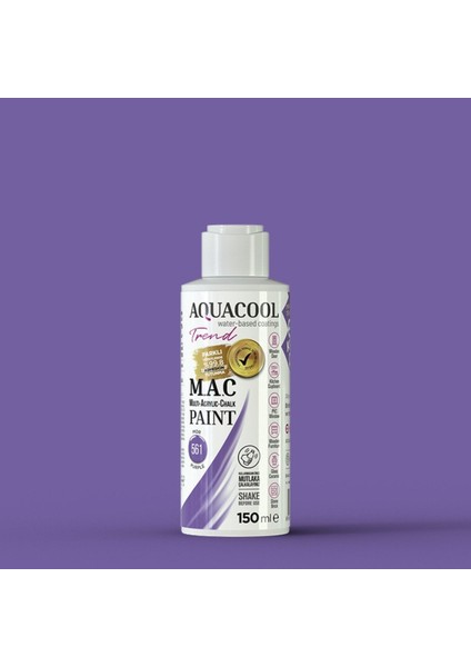 Aquacool Multi Akrilik Boya 150ML 561 Mor