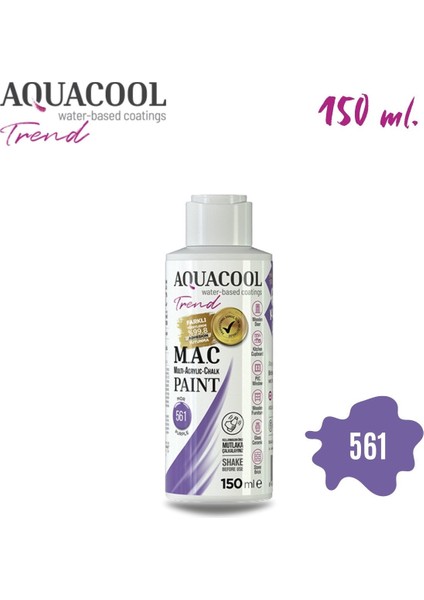Aquacool Multi Akrilik Boya 150ML 561 Mor