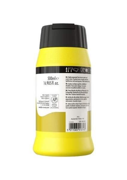 Daler Rowney System 3 Akrilik Boya 500ML 651 Lemon Yellow