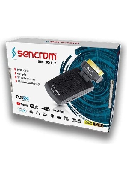 Sm-30 Hd Scartlı ve HDMI Girişli Uydu Alıcısı