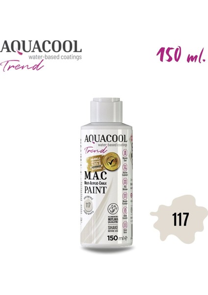 Aquacool Multi Akrilik Boya 150ML 117 Eski Beyaz